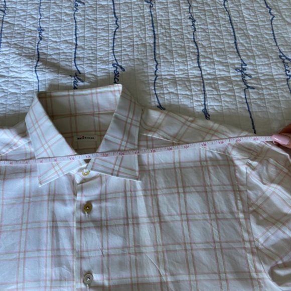 Kiton Men's Button Front Dress Shirt Sx XXL EUC - Picture 9 of 16